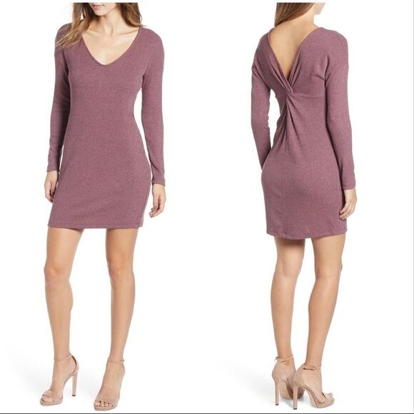 Socialite - Twist Back Ribbed Dress - Picture 1 of 6